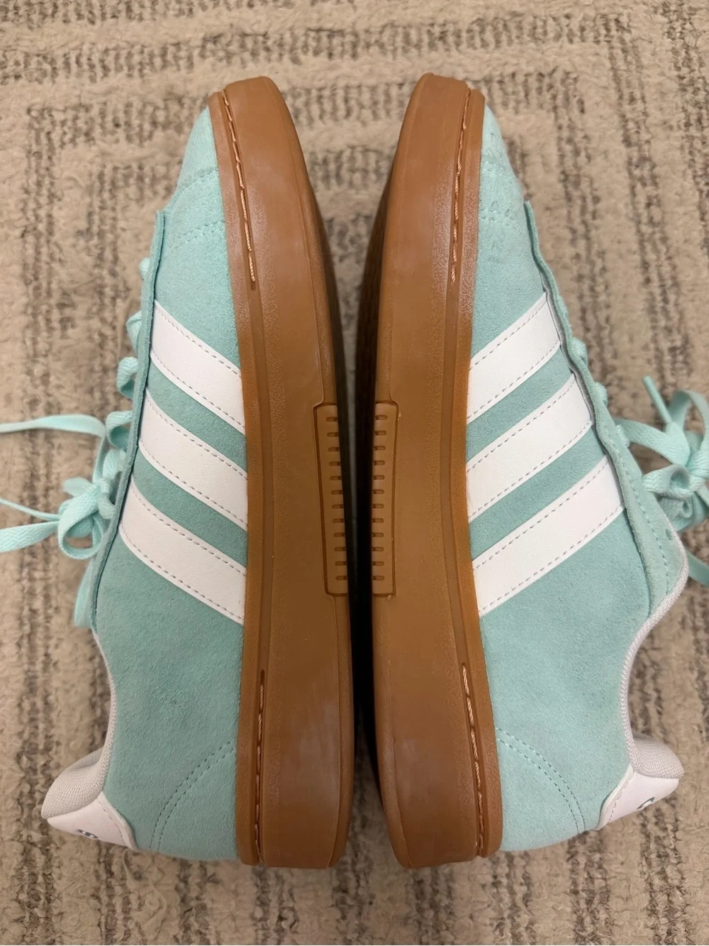 adidas Gazelle Sneakers in Aqua with White Stripes